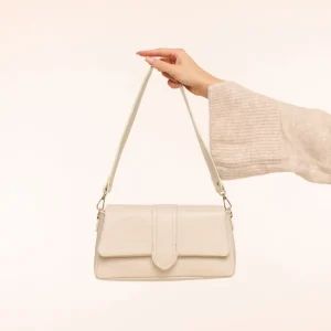 Missen Olivia & Kate Beige Leren Horizontale Puffy-Tas