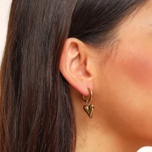 Missen Olivia & Kate Gouden Statement Hartjes Ring-Oorbellen