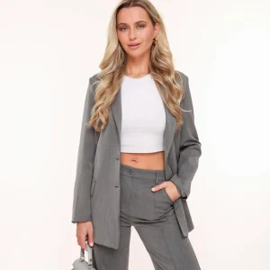 Missen Olivia & Kate Grijze Basic-Blazer