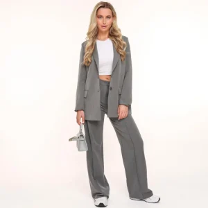 Missen Olivia & Kate Grijze Basic-Blazer