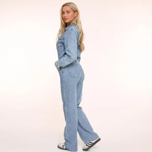 Missen Olivia & Kate Lichtblauwe Denim Ls-Jumpsuit