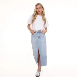 Missen Olivia & Kate Lichtblauwe Denim Split-Rok