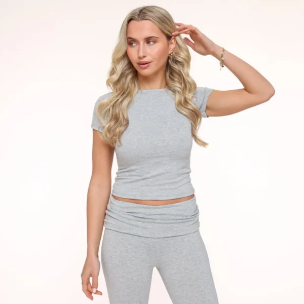 Missen Olivia & Kate Lichtgrijze Jogging Ss Petite-Top