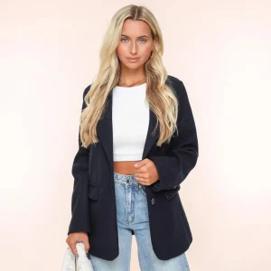 Missen Olivia & Kate Navy Oversized Wollen Look-Blazer