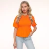 Missen Olivia & Kate Oranje Stretchy Ss-Top