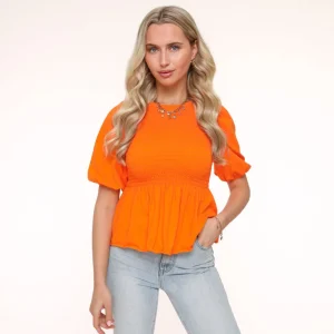 Missen Olivia & Kate Oranje Stretchy Ss-Top