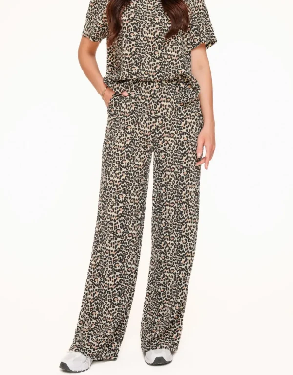 Missen Olivia & Kate Panterprint Plisse-Broek