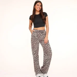 Missen Olivia & Kate Panterprint Tall Loszittende-Broek