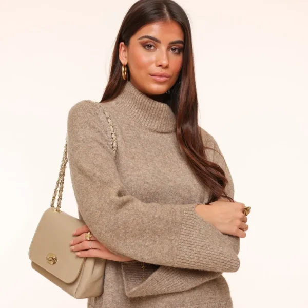 Missen Olivia & Kate Taupe Gebreide Oversized-Trui