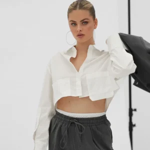 Missen Olivia & Kate Witte Cropped-Blouse