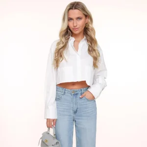 Missen Olivia & Kate Witte Cropped-Blouse