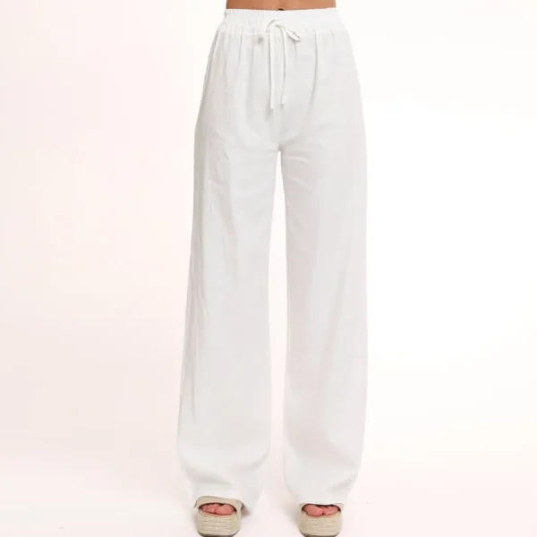 Missen Olivia & Kate Witte Tall Linnen-Broek