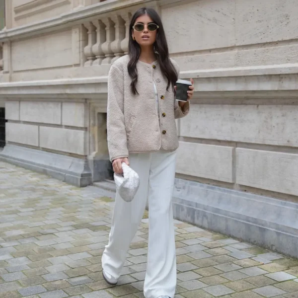 Missen Olivia & Kate Witte Wijde-Pantalon