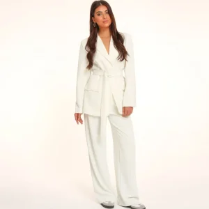 Missen Olivia & Kate Witte Wijde-Pantalon