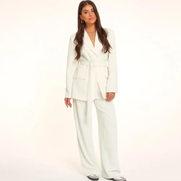 Missen Olivia & Kate Witte Wijde-Pantalon