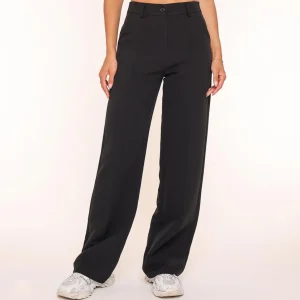 Missen Olivia & Kate Zwarte Basic Wijde-Pantalon