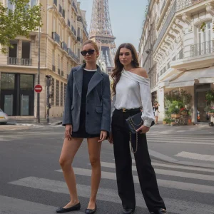 Missen Olivia & Kate Zwarte Basic Wijde-Pantalon