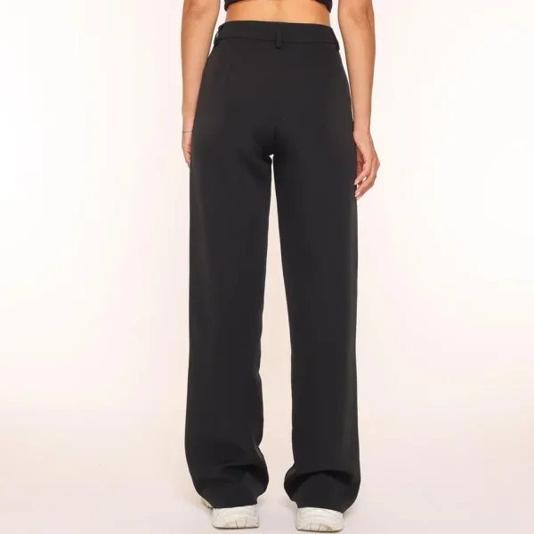 Missen Olivia & Kate Zwarte Basic Wijde-Pantalon