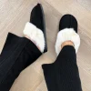 Missen Olivia & Kate Zwarte Fluffy-Pantoffels