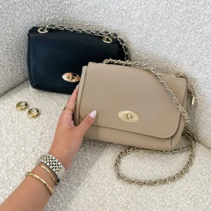 Missen Olivia & Kate Zwarte Leren Crossbody-Tas