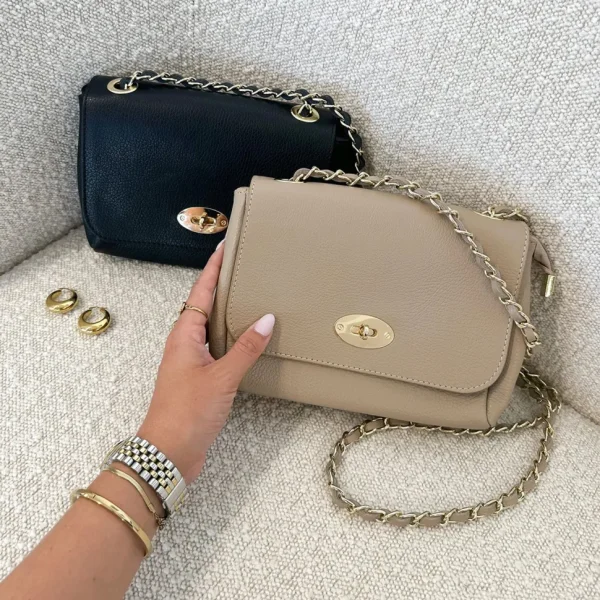 Missen Olivia & Kate Zwarte Leren Crossbody-Tas