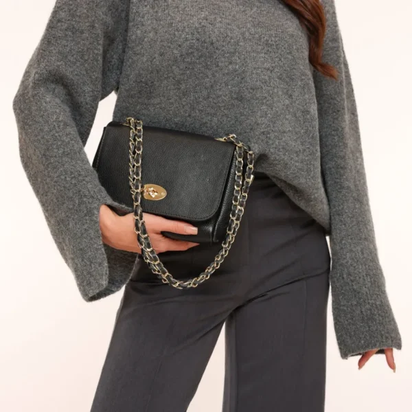 Missen Olivia & Kate Zwarte Leren Crossbody-Tas