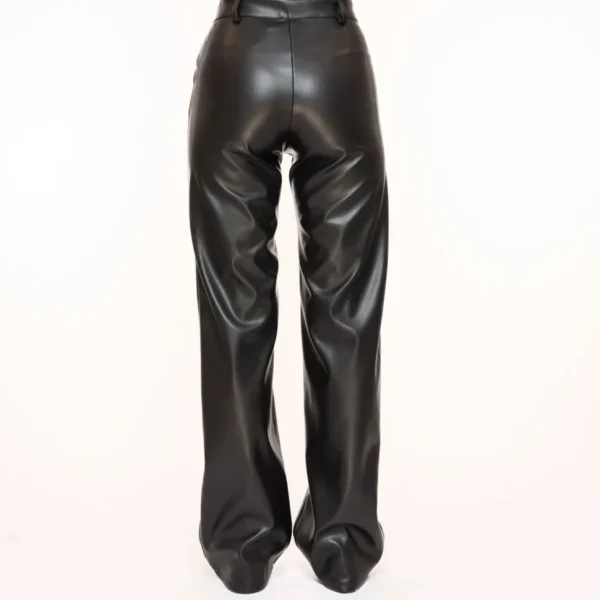 Missen Olivia & Kate Zwarte Pu Leren-Broek