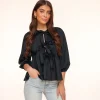 Missen Olivia & Kate Zwarte Strikjes 3/4 Mouwen-Blouse