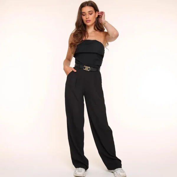 Missen Olivia & Kate Zwarte Wijde-Pantalon